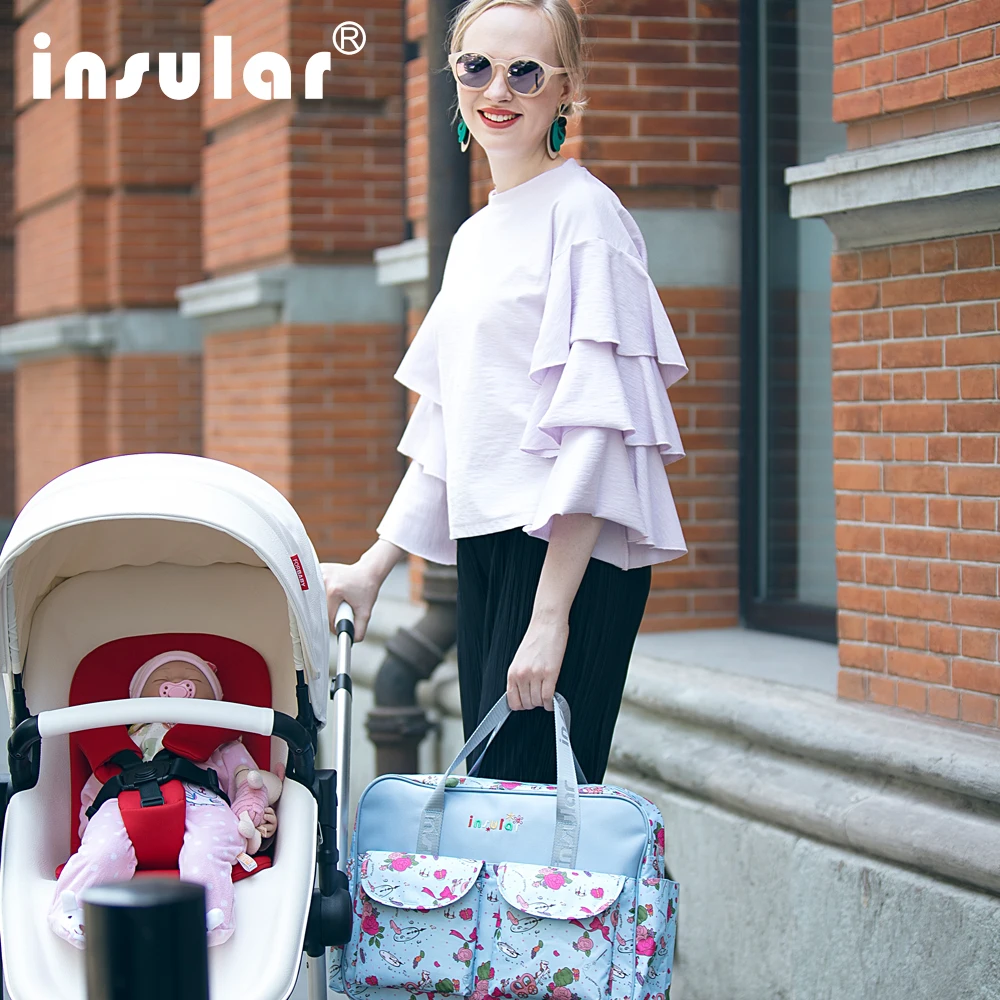 MOMMY Maternity Baby пеленки мешок большой емкости кормящих сумка на плечо модная Цветочная сумка для мамы детские подгузники Коляски Сумки