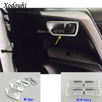 

For Toyota RAV4 2016 2017 2018 ABS Chrome Car Body Door Inner Built Handle Bowl Cup Cover Trim Insert Cover Stick Frame Lamp