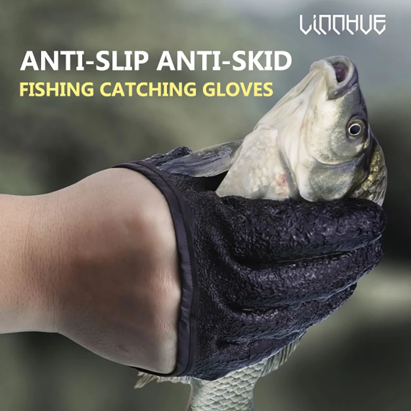LINNHUE Magnetic Fishing Catching Gloves Full Fingers Puncture Scrapes Fisherman Professional Catch Fish Anti-cut | Спорт и