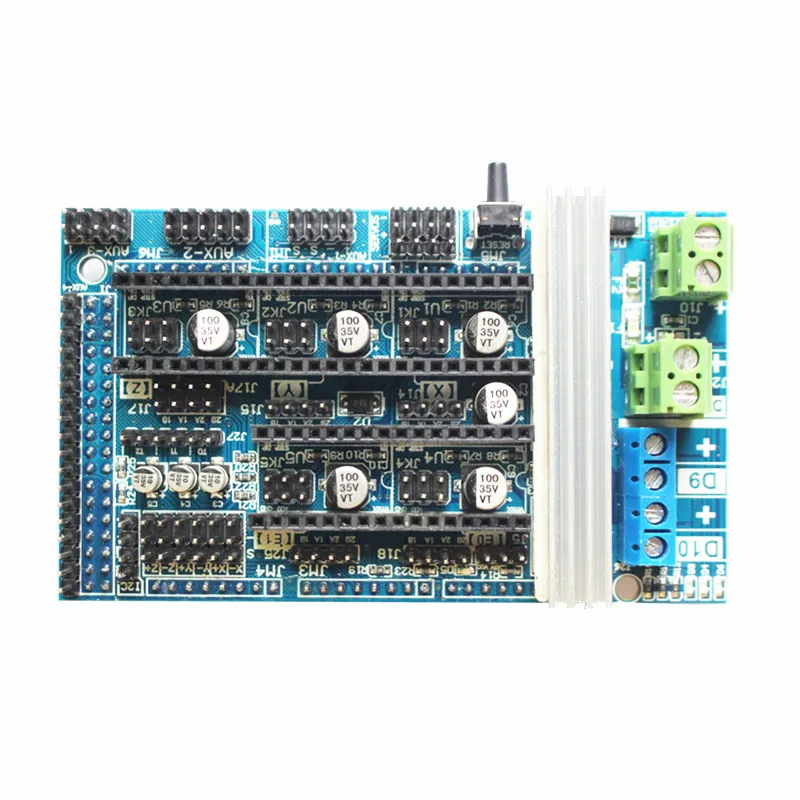 Комплект Reprap Ramps 1,6 с Mega 2560 r3+ Heatbed MK2B+ 2004 ЖК-контроллер+ DRV8825+ механический переключатель+ кабели для 3D-принтера