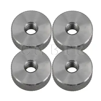 

CNBTR 4pcs 20x8mm Silver Cylindrical Knurled Thumb Nut M6 Thread Flat Head