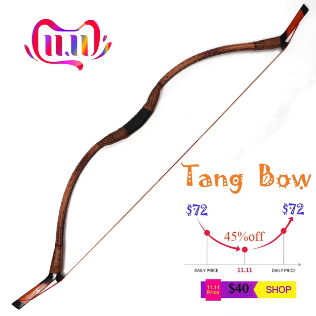  US $71.88 Clearance Traditional Recurve Longbow Archery Recurve Handmade Left Hand Right Hand Hunting 