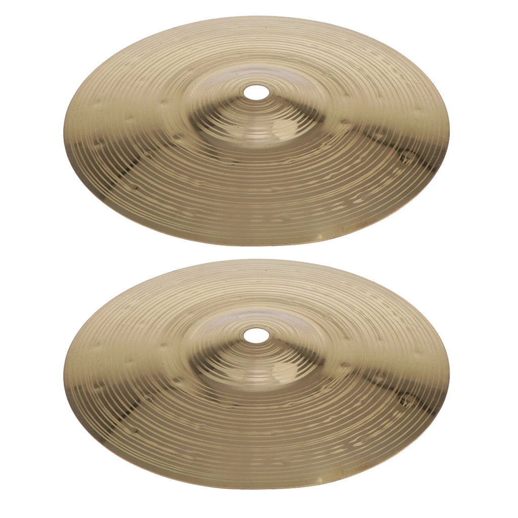 2 Pack of Brass Alloy Splash Crash Cymbal Hi Hat Cymbals for Drum Set 8inch