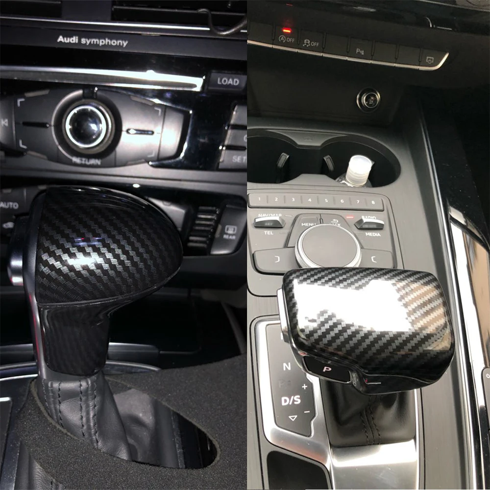 NS модификация автомобиля ABS углеродного волокна Скорость чехол для рычага переключения передач Кепки для Audi A3 8V S3 A4 B8 A5 A6 C7 S6 A7 S7 A8 Q5 2009