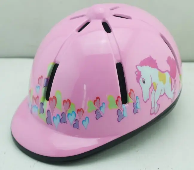Детский велосипедный шлем, велосипедный шлем для верховой езды для детей, безопасный шлем для верховой езды, уличные спортивные шапки, кепка 44-48 см - Цвет: Pink 1