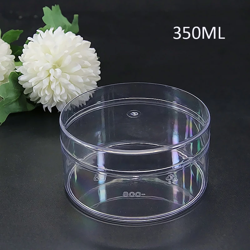 

Happy Monkey 20pcs 350ml Slime Box New Plastic Transparent Slime Container Jars Storage Box For Fluffy Cloud Clear Slime