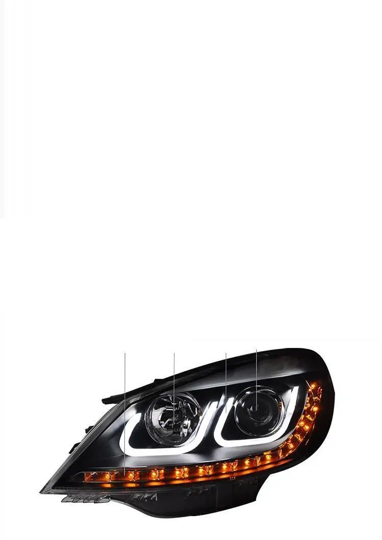 Para авто Drl внешний Cob боковой указатель поворота Automovil светодиодные фары автомобиля фары в сборе 08 09 10 11 для Volkswagen Lavida