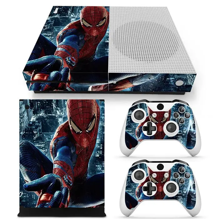 Marvel Spiderman Cartoon Style Sticker for XBOX ONE Skin Sticker Console and Controllers for XBOX ONE Gamepad Controller Decal