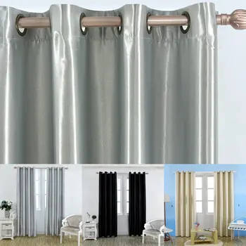 

New 3 Colors Blackout Curtains Polyester Fabric Blind Blackout Curtains Shade Home Coffee Bar Drape Cloth Valance Textile Decora