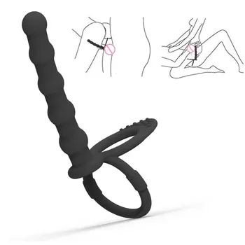 Double Penetration Anal Expandable Dildo Anal Butt Plug Rubber Penis Sex Toys For Man Woman Bullet Female Vibrator Masturbation 4