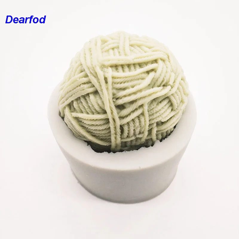 DBS065 Knitting Wool Ball Silicone Fondant Mold Soap Mold Chocolate