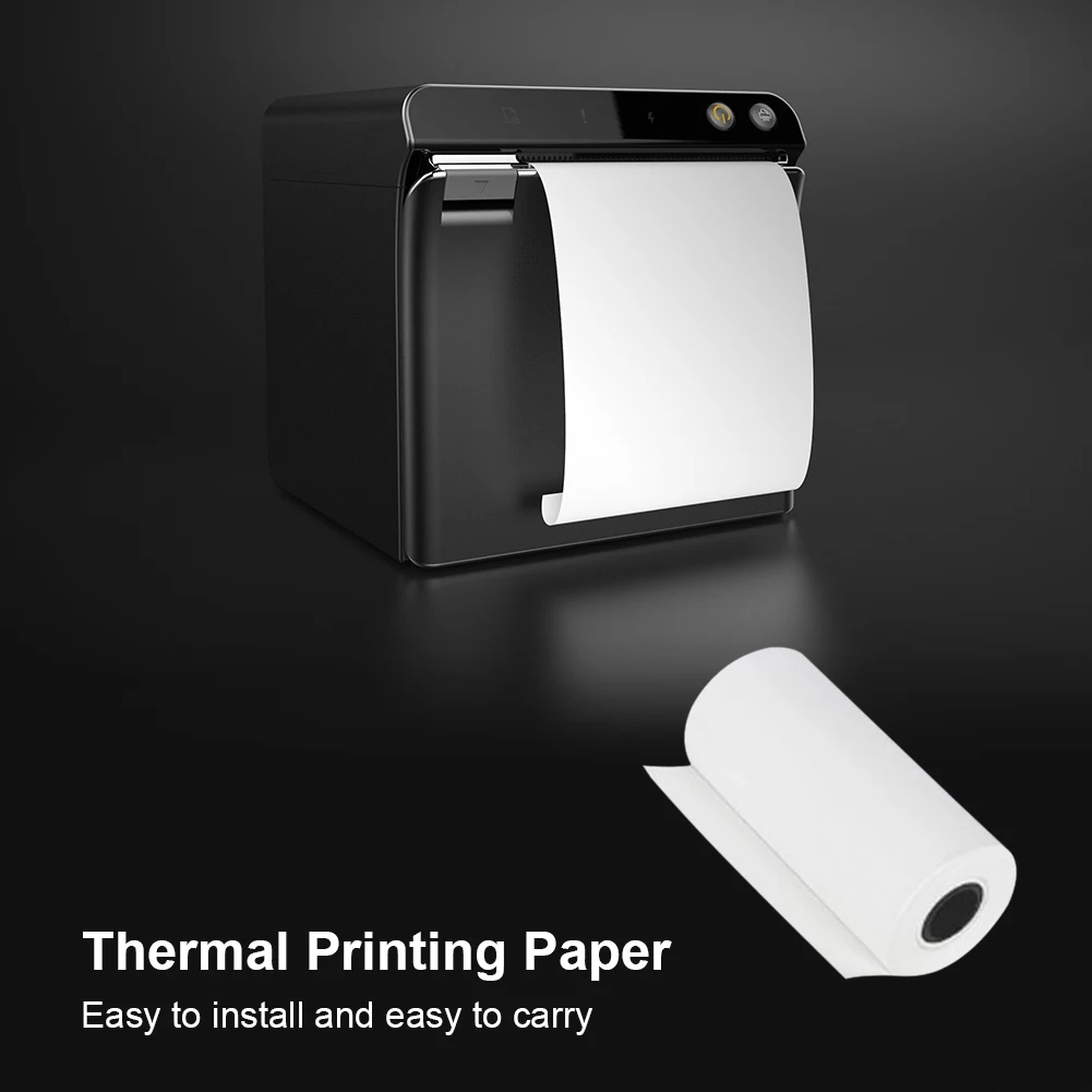 5 Rolls Thermal Printer Paper Instant Print Label for Photo Printer Kids Camera POS Cash Registers 57x25mm Replacement Accessory