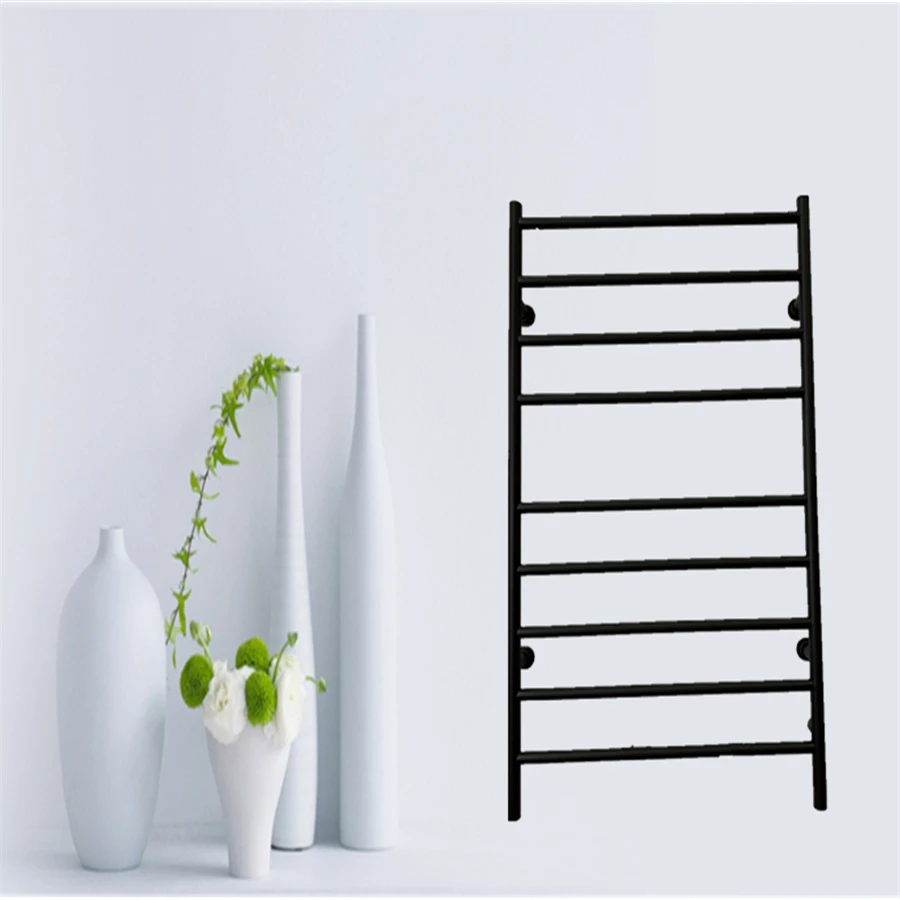 

Free Shipping Wall Mounted Towel Warmer ,Bathroom Accessories Racks,Heated Towel Rail Stainless Steel 304 Matt Black HZ-928A