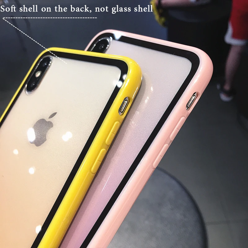 Радужные градиентные чехлы для телефонов iphone 11 XS Max X XR XS 6 6s 7 8 Plus, акриловый прозрачный защитный чехол для iphone 11 Pro