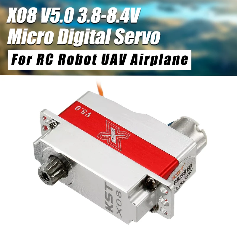 

KST Servo X08 X08H V5.0 8g 3.8-7.4V Metal Gear Micro Digital Servo For RC Robot UAV Airplane Drone Aircraft