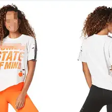 FIT FUNKY женская Трикотажная хлопковая одежда спортивный жилет для бега футболка Топы Состояние ума рваная футболка одежда T1896