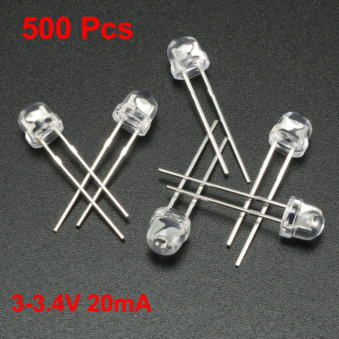 

uxcell Fast Flashing Dynamics LED Diode Lights Bright Lighting Bulb Lamps Electronics Components 500pcs Blue