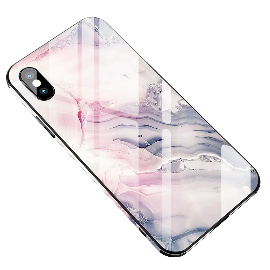 Mosunx чехол из закаленного стекла для телефона для iPhone X 5,8 дюймов чехол Роскошный ТПУ жесткие чехлы новые защищают ваш телефон от грязи, царапин