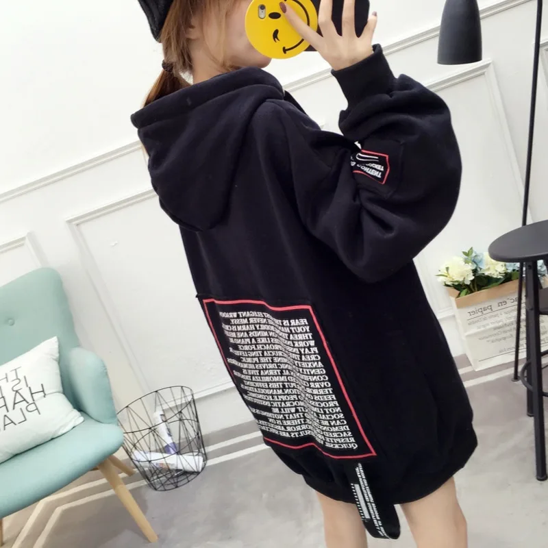  #2391 Sweatshirts For Women Plus Size Harajuku Hoodie Autumn Winter Long Sleeve Cotton Hooded Thick