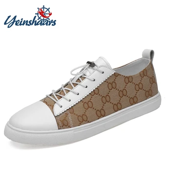 

YEINSHAARS Fashion Genuine Leather And Mesh Summer Casual Shoes Men Handmade Vintage Loafers Flats Hot Sale Sneakers Big Size 46