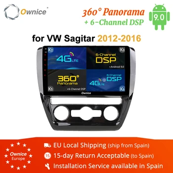 

Ownice 10.1" Android 9.0 360 Panorama Car Radio Dvd Player GPS Navi Head Unit For Volkswagen SAGITAR 2012 - 2016 4G LTE SPDIF