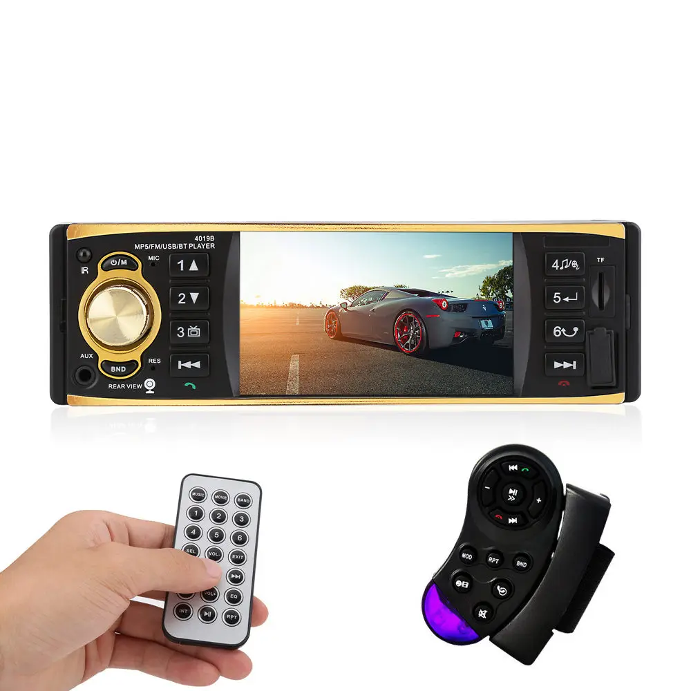 package1 " TFT экран 1 Din автомагнитола аудио стерео MP3 автомобильный аудио плеер Bluetooth с камерой заднего вида дистанционное управление USB FM - Цвет: package1