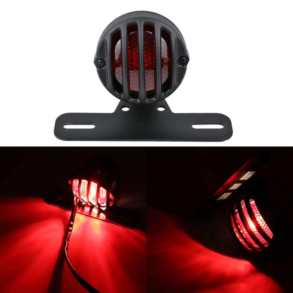 

Bartle 1Pc Motorcycle Taillight For Harley Cruise Prince Brake Light red 12V Brake Stop Light, License Plate Holder Bulb