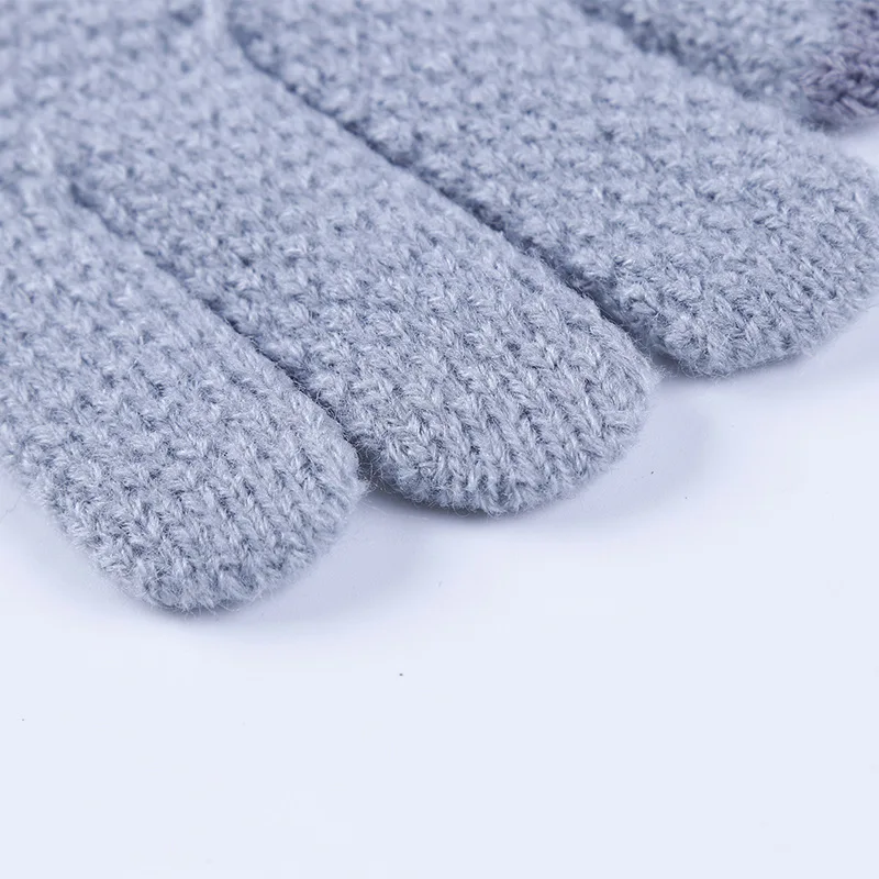 Трикотажные Перчатки мужские Сенсорный экран перчатки женские зимние тёплые вязаные варежки для девочек и мальчиков, сезон зима Перчатки сенсорный Экран зимние теплые варежки