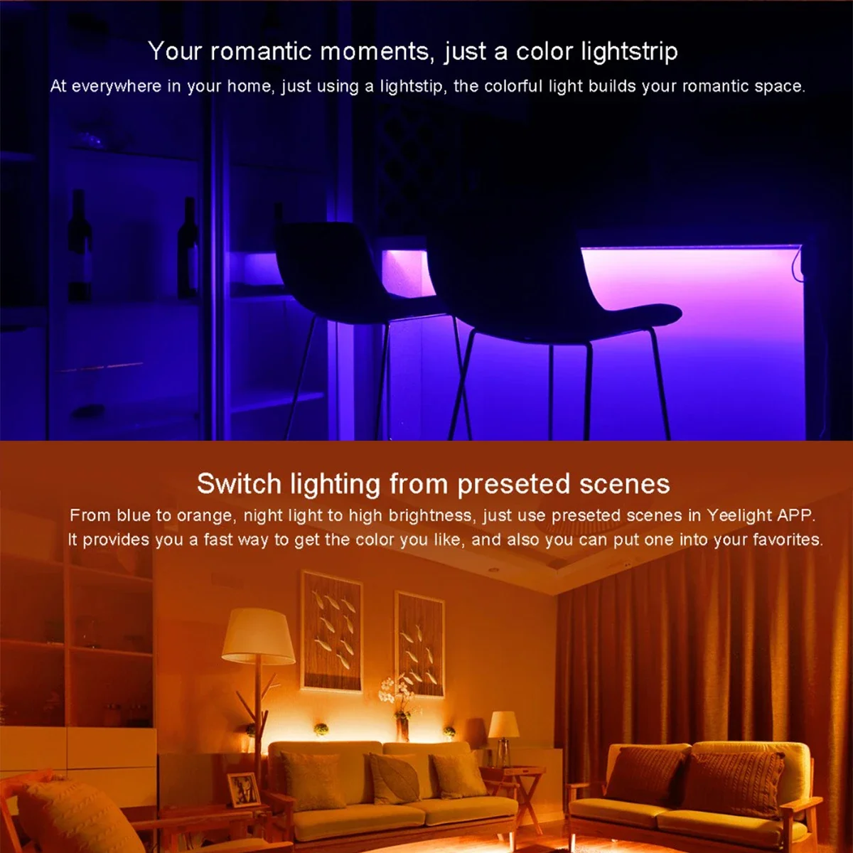 Yeelight YLDD05YL 1S 2M Smart APP RGB LED Strip Light Work with Homekit SmartThings+US Plug(Xiaomi Ecosystem Product)