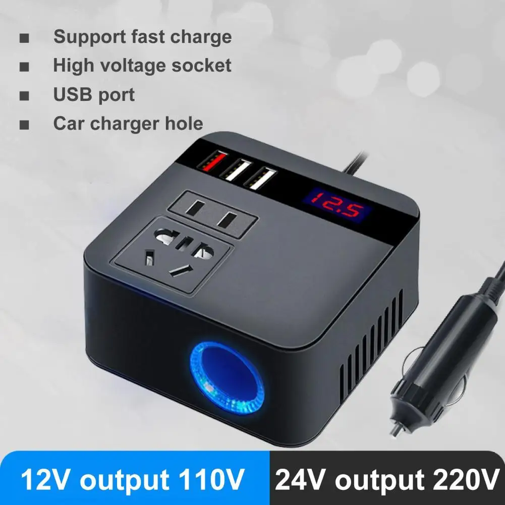 Great Car Converter High Efficiency Energy Saving LED Display 100W 12V 24V to 110V 220V Vehicle Smart | Автомобили и мотоциклы