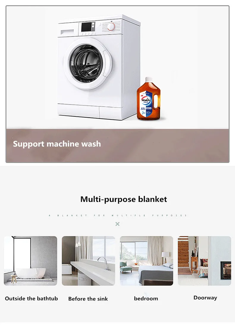 nordic doormat Bathroom Set shaggy non-slip  kitchen rug custom made (1)