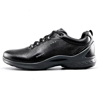 

Ecco Men's Leather Shoes summer Bionm outdoor black walking shoes breathable comfortable casual Men Casual Shoes 837514