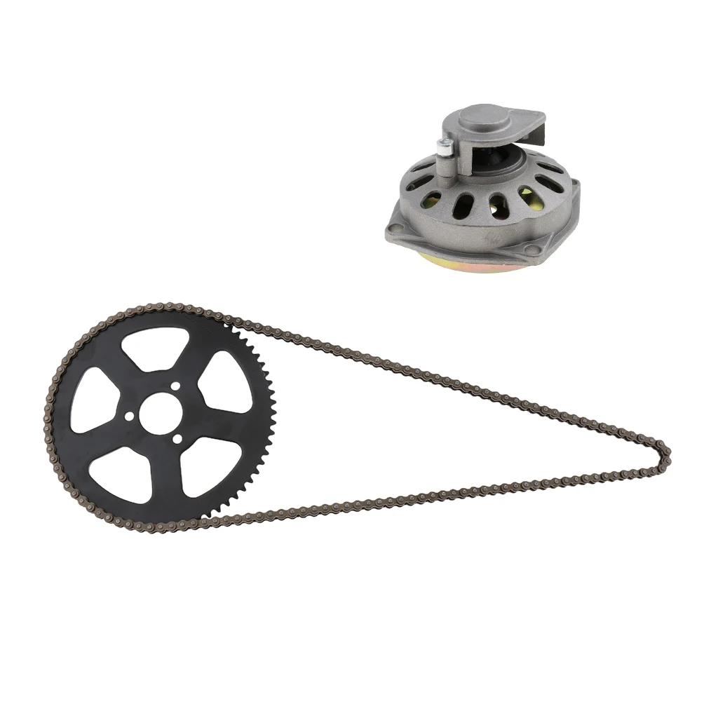 7 Tooth Clutch Drum Gear Box & 68 Tooth Rear Sprocket & Chain for Dirt Bike 49cc 2 Stroke
