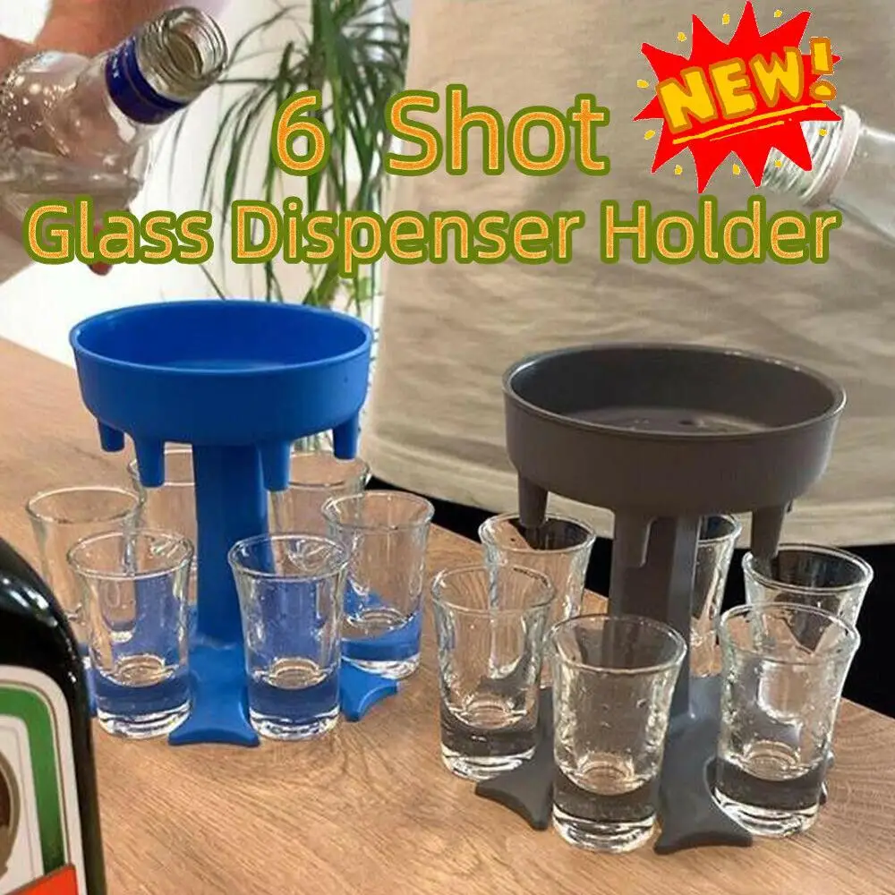 Liquor Dispenser Quick-Filling-Tool Drinking-Games Beer Cocktail-Wine Party 6-Shot Caddy