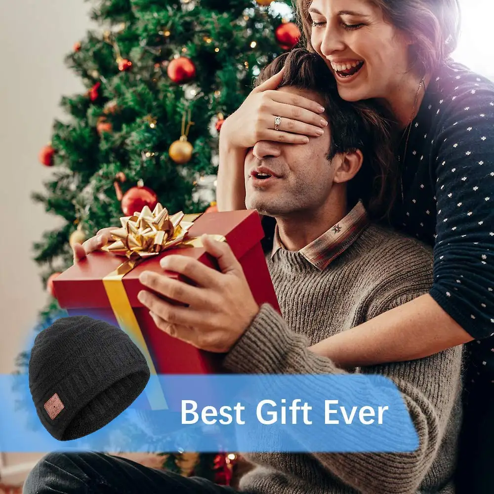 Bluetooth Beanie, Bluetooth Hat, женские мужские шапочки с Bluetooth наушниками, для спорта на открытом воздухе, рождественские подарки на день рождения