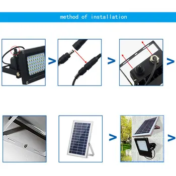

Light Control 54 Led Solar Garden Wall Lamp Induction Lamp Outdoor Landscape Light Waterproof And Energy Saving
