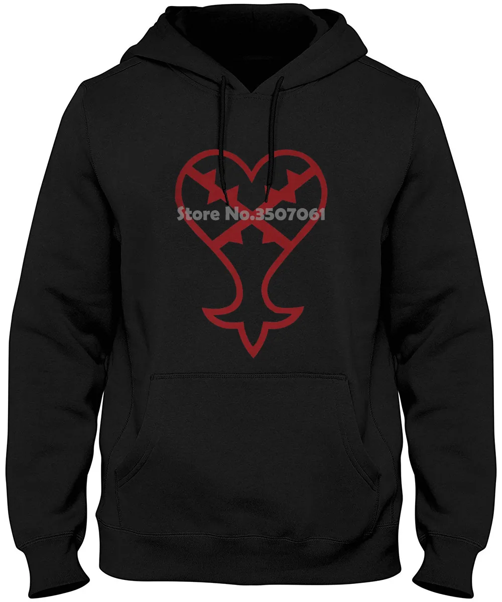 

Round Neck Best Selling Male Natural Cotton Kingdom Hearts Mens - Red Outlined Heartless Logo Image Hoodies & Sweatshirts