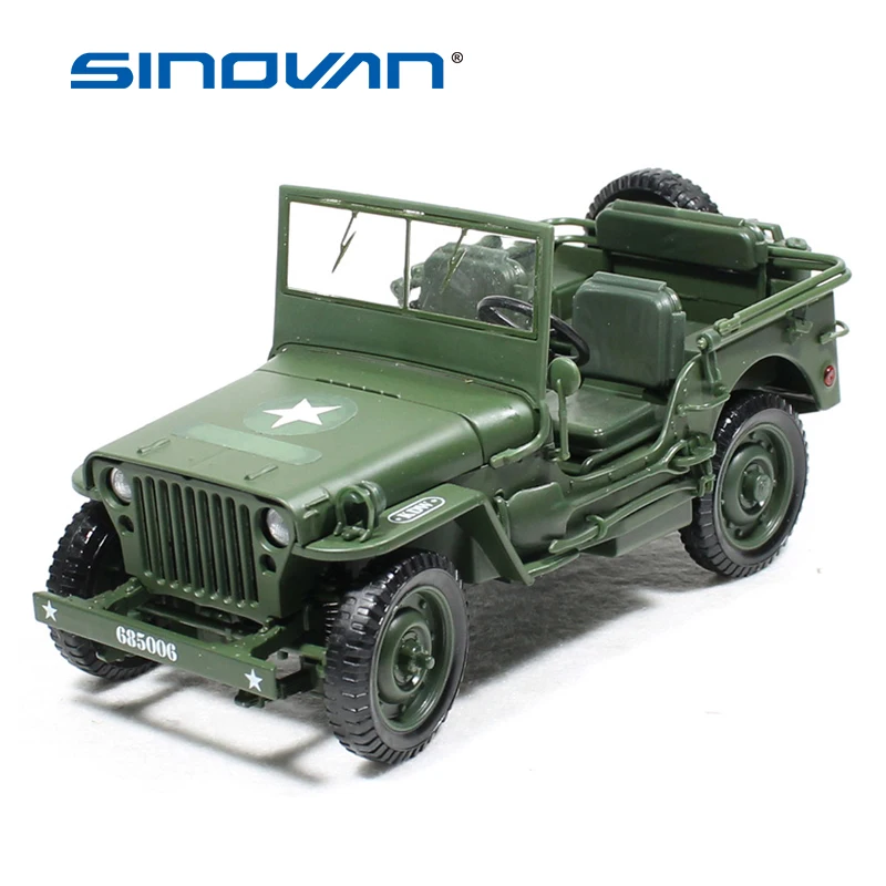 Сплав литье под давлением 1:18 игрушечный автомобиль для джипа Военная тактика