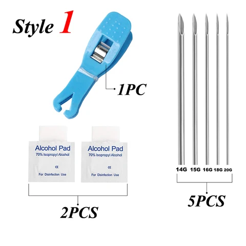 Sterile Body Piercing Needles Clamp Set Open Plastic Hemostatic Forceps Plier Tattoo Tool for Ear Lip Piercing Clip