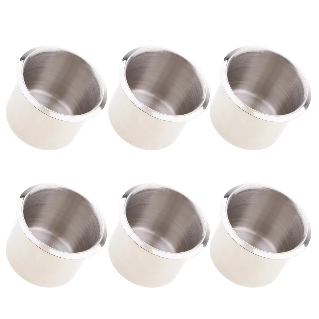 6pcs 2.68 inch Drink Bottle Cup Beverage Holder Support Base Recessed Mount RV Boat