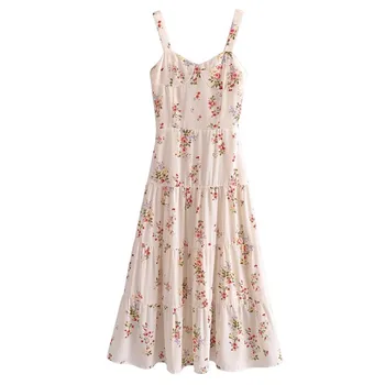 Cream Floral Print Dress 4