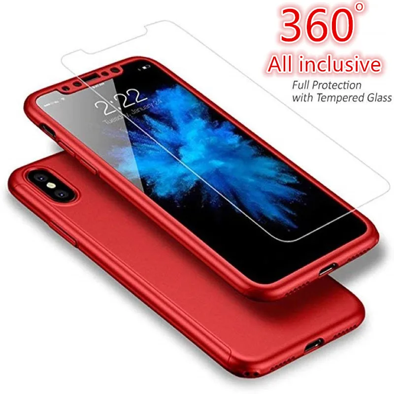 Модный чехол с полным покрытием 360 для iPhone11 6 6S 7 8 Plus защитный противоударный iPhone XS