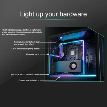 

550mm Full Color Range Easy Install Controller Digital RGB DIY Accessories Motherboard Flexible Mounting 3Pin LED Light Strip 5v