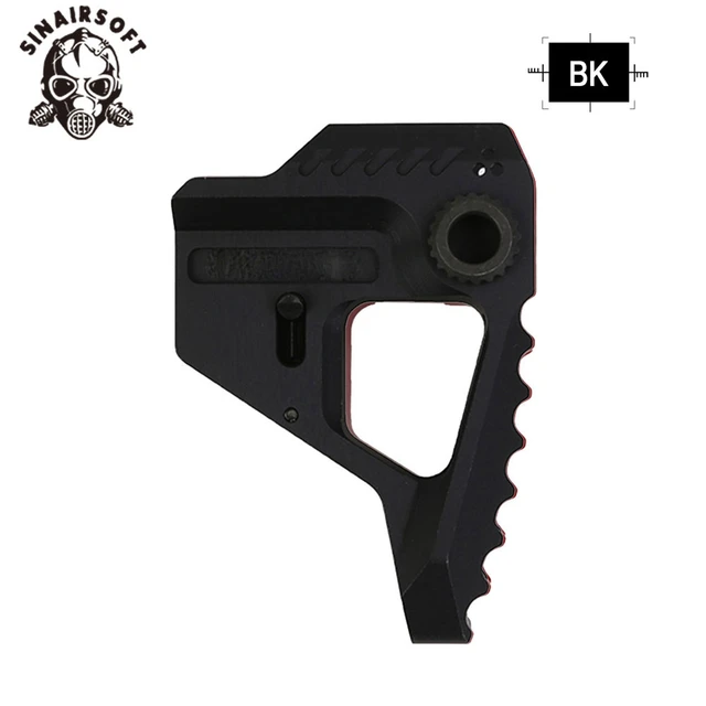 High Quality SI Style Lightweight Aluminium Stock Adapter Black Barrel Pipe for AEG M4 M16 Hunting Paintball Accessories BK