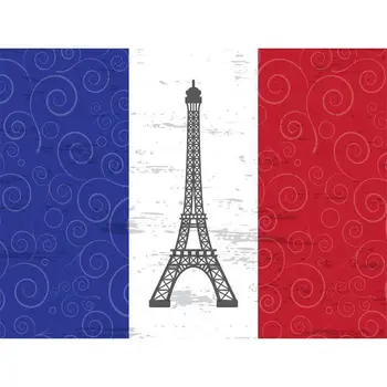 

Diamond Painting Full 5D Drill Embroidery French Flag Embroidery Art Home Decor Art Kit Present