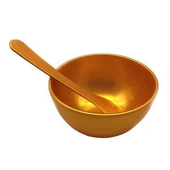 

2pcs/set Accessories Silicone Handheld Manual Butter Sugar Stirring Rod Mask Mixing Bowl Golden DIY Home Salon Sauce Facial Tool