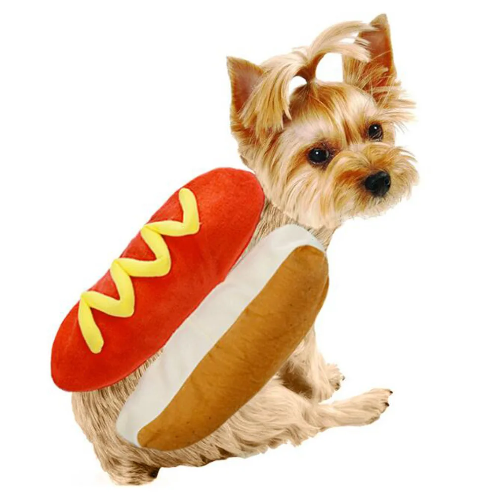 

Cute Dog burger costume Dog Winter Pet Dog Clothes For Dogs Cotton Ropa Perro French Bulldog Clothing For Dogs Pets Clothing