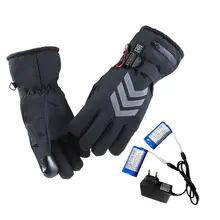 Зимняя грелка для рук Электрические теплые перчатки перезаряжаемые перчатки с подогревом на батарейках велосипедные мотоциклетные лыжные перчатки