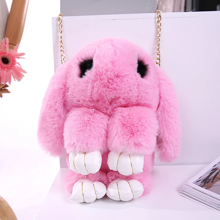 

2019 New Style Korean-style Cute Plush Rabbit Bag Crossbody Bag CHILDREN'S Cartoon Cute Backpack Carrying Case