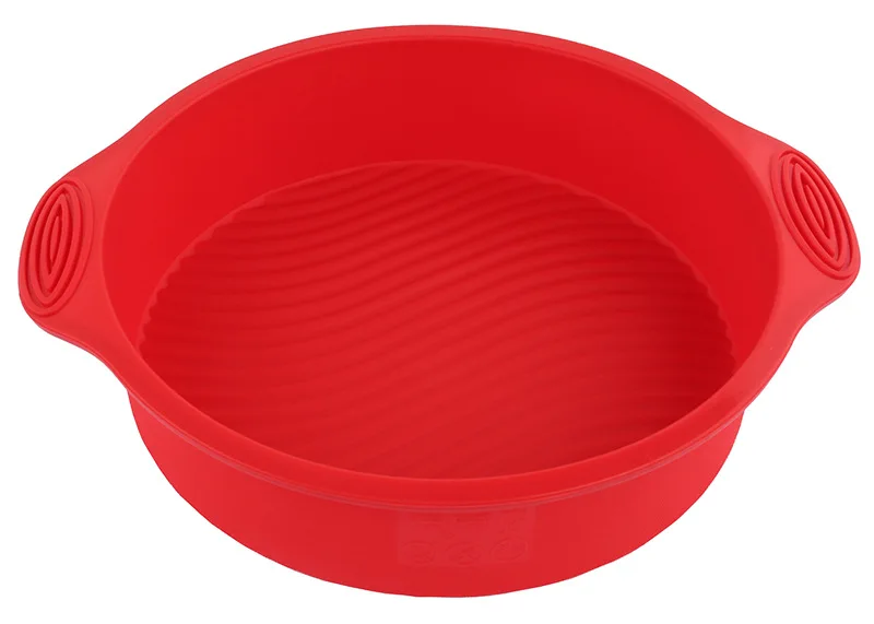 Круглая силиконовая форма для торта на день рождения кастрюля высокая термостойкость королева луна формы для торта микроволновая печь инструменты для выпечки дома - Цвет: Red